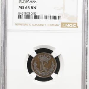 1852 VS, 1/2 rigsbankskilling, Fre.VII, Sieg 1, Hede 13, Kva. Proof / M, Graderet MS 63 BN af NGC