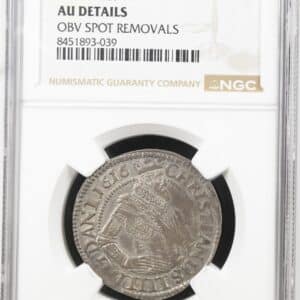 1616, 1 mark, Chr.IV, Sieg 68.3, Hede 99C, Kva. 0, Graderet AU Details OBV Spot Removals af NGC