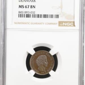 1842 VS, 1/2 rigsbankskilling, Chr.VII, Sieg 3, Hede 12, Kva. M, Graderet MS 67 BN af NGC "Single TOP POP"