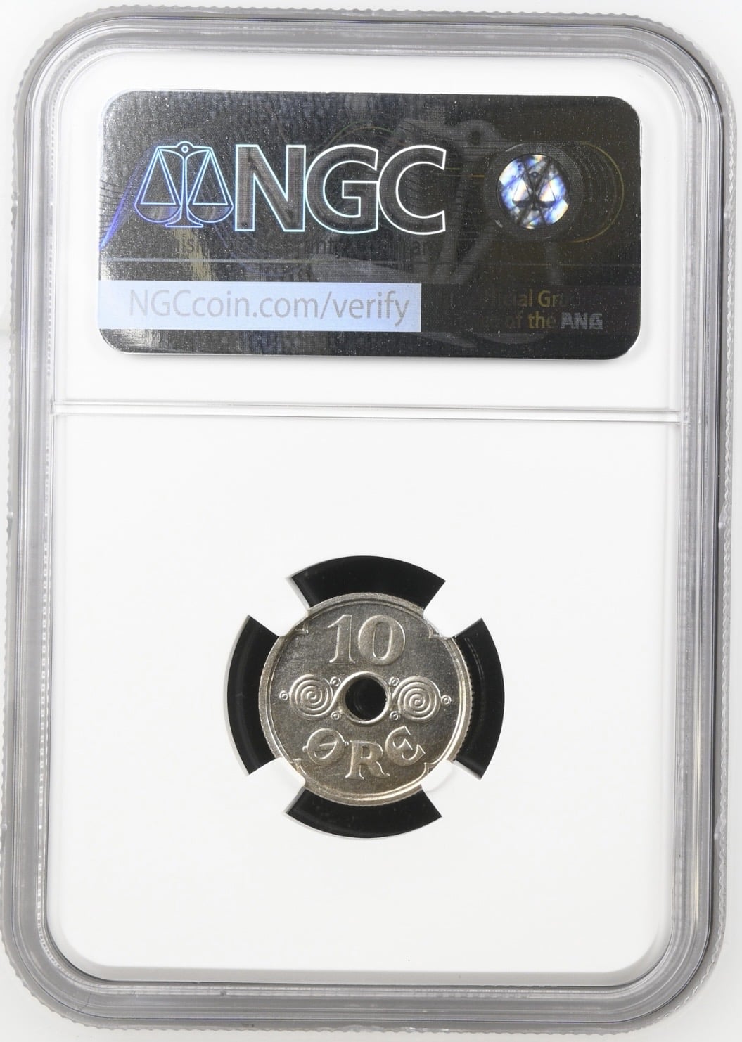 1941 N, 10 øre, Sieg 12.2, Hede 26B, Kva. M, Graderet MS 66 af NGC "Single TOP POP" - Image 2