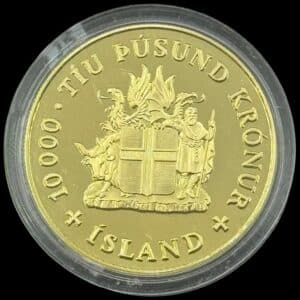 Island, 10000 Kronur 2000, Sieg 114, Fr. 3, 8,65 gram 0.900 AU, Kva. Proof, Only minted in 3.000