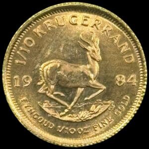 Sydafrika, 1/10 oz Krugerrand 1984, KM 105, Hern GRCT1-5, KT5, Kva. 0