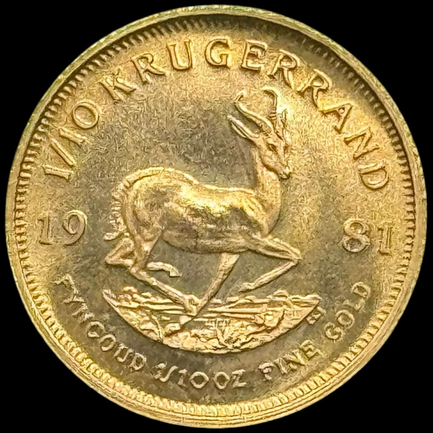 Sydafrika, 1/10 oz Krugerrand 1981, KM 105, Hern GRCT1-5, KT5, Kva. 0