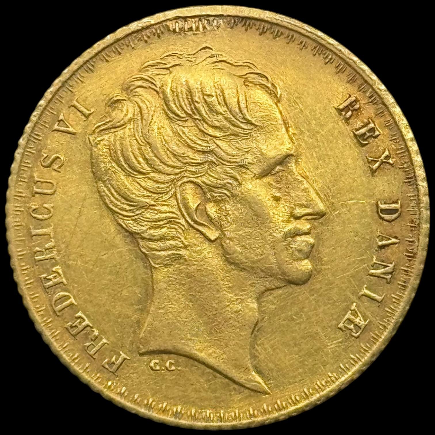 1837 FF, 2 Frederik d'or, Fre.VI, Sieg 36.1, Hede 5A, 13,24 gram 0.896 AU, Kva. 1+ vh. kl.12 - Image 2