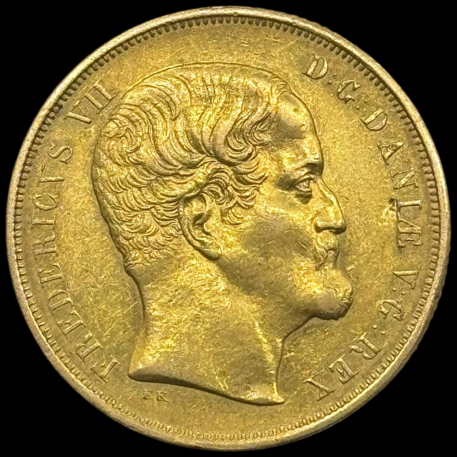 1857 FA, 2 Frederik d'or, Fre.VII, Sieg 16.3, Hede 1C, Kva. 1+-01 - Image 2