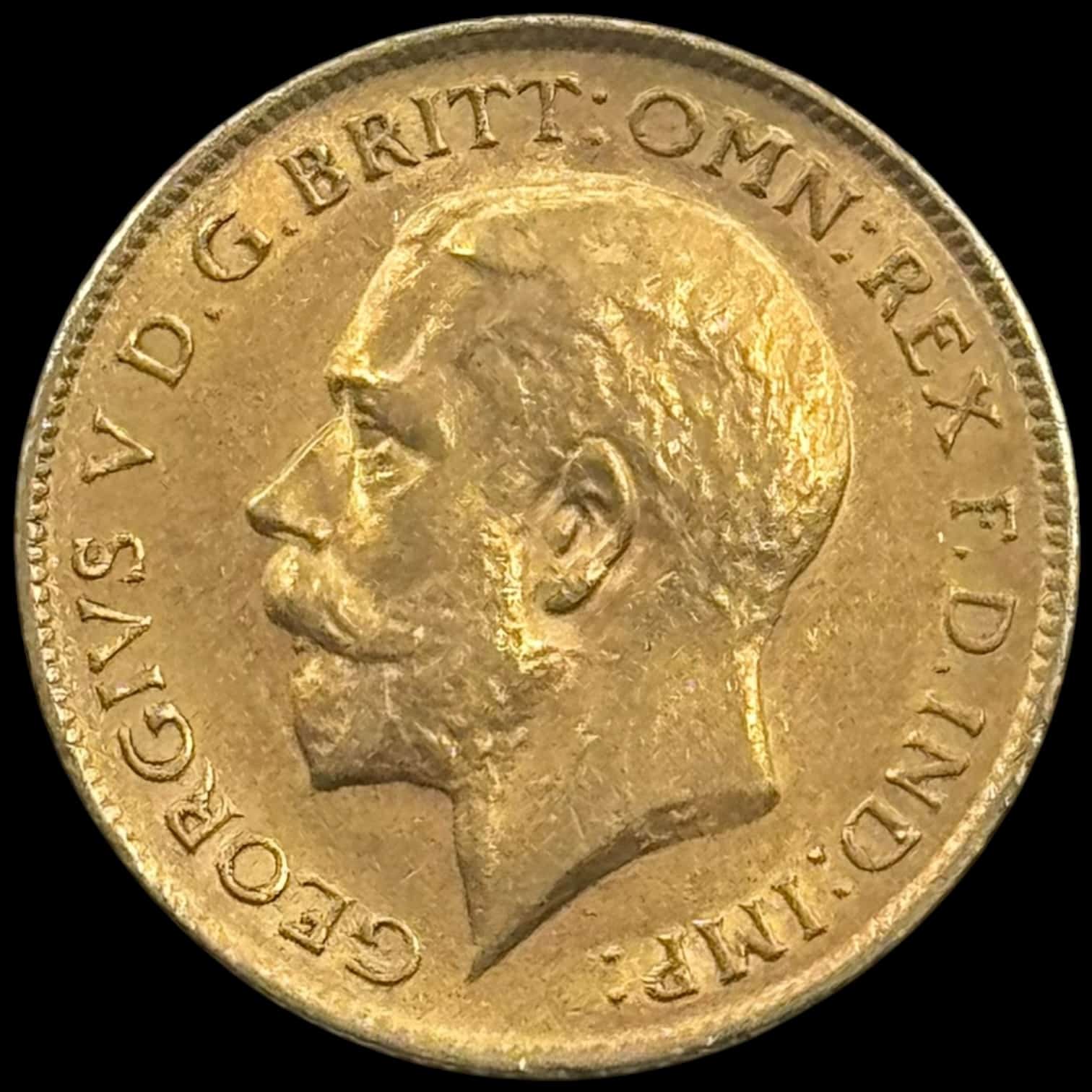 Storbritannien, 1/2 sovereign 1912, George V, KM 819, Sp 4006, 3,99 gram 0.917 AU, Kva. 01 - Image 2