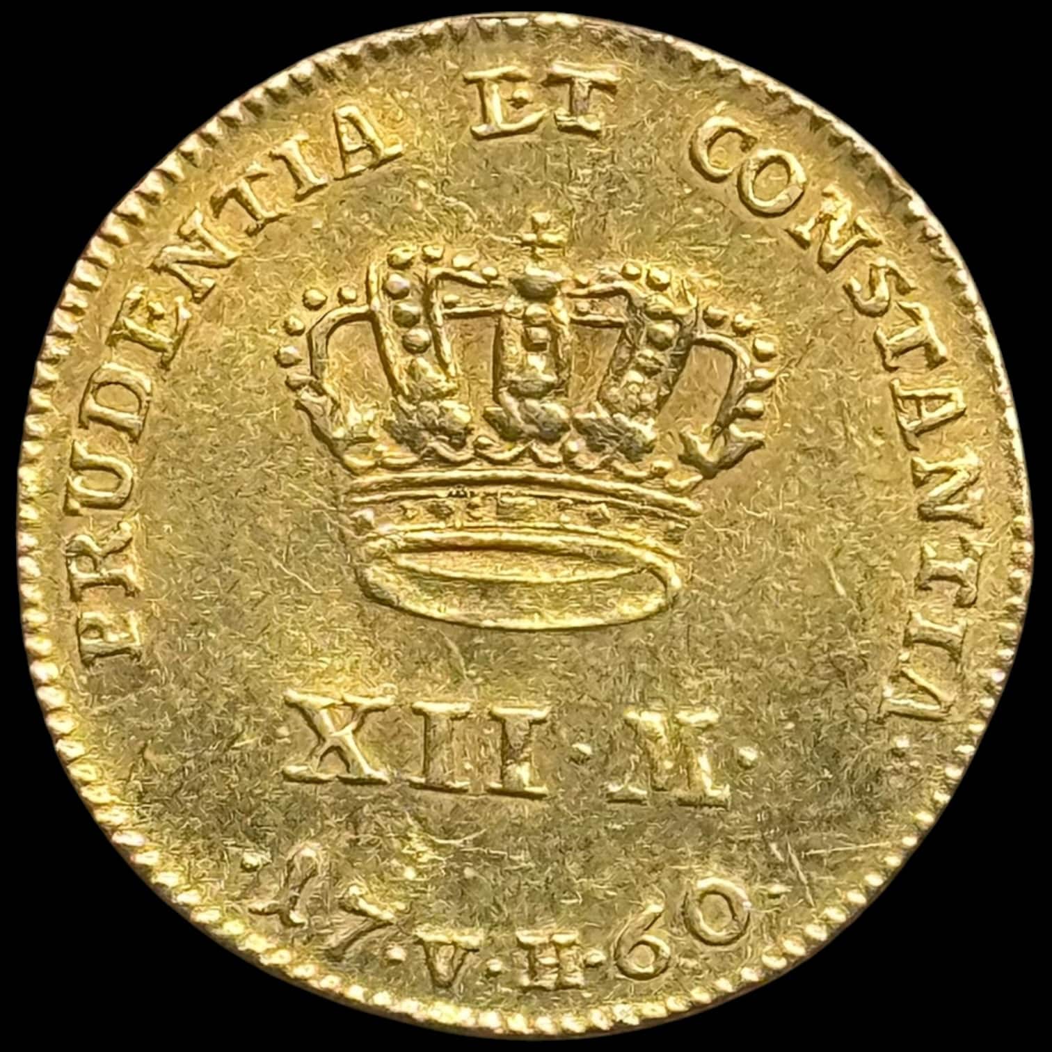 1760 VH, Kurant dukat / 12 mark, Fre.V, Sieg 21.3, Hede 22C, Kva. 1+-01 svag renset