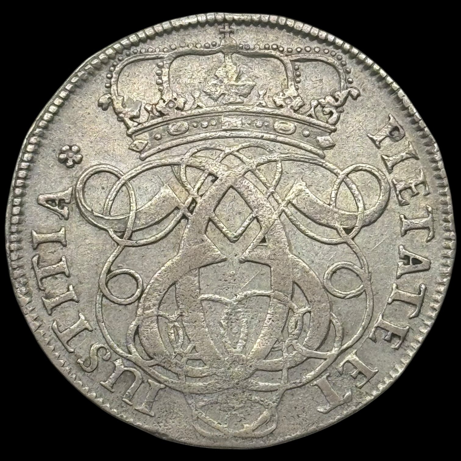 1689, 4 mark / krone, Chr.V, Sieg 44.1, Hede 82, Kva. 1-1+ - Image 2