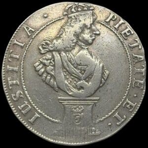 1680, 4 mark / krone, Chr.V, Sieg 38.1, Hede 78, Kva. 1-1+