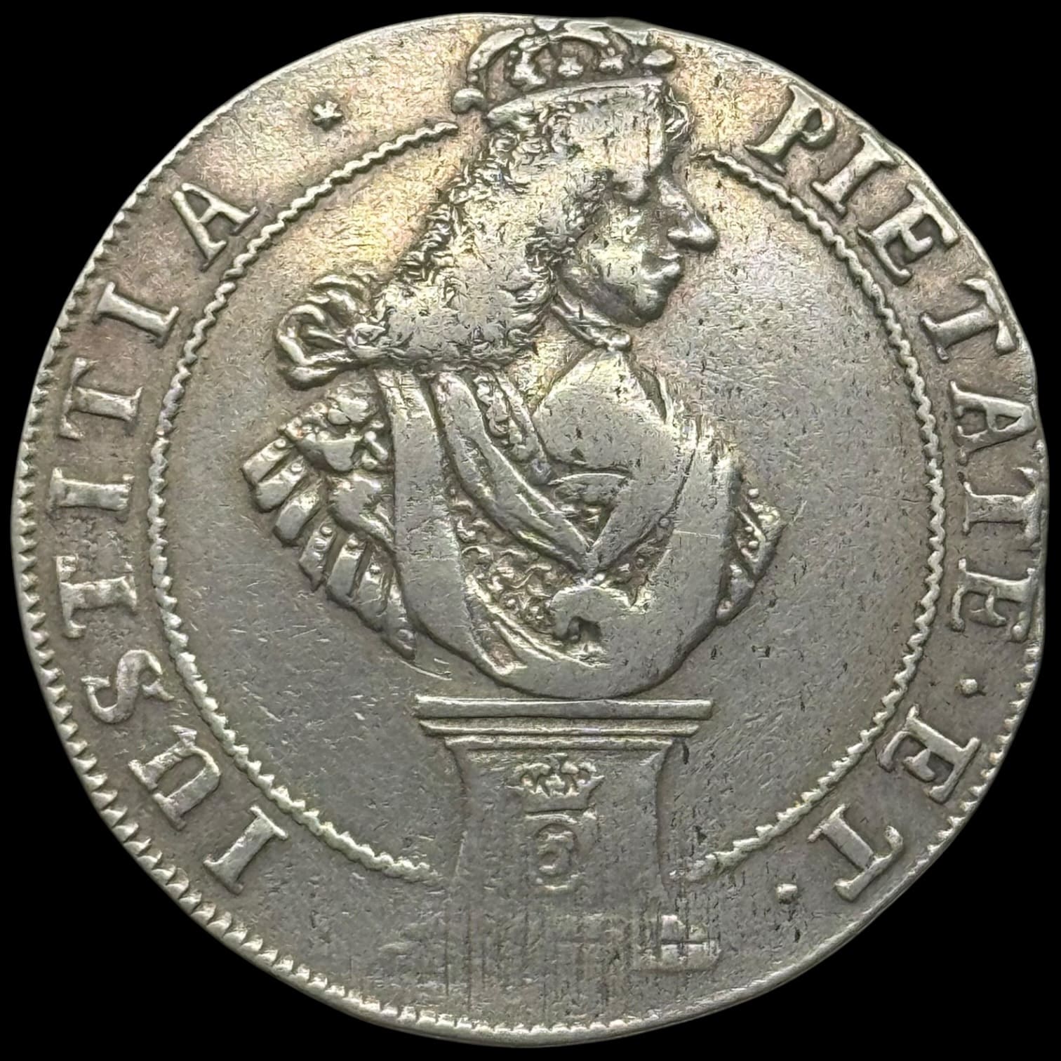 1680, 4 mark / krone, Chr.V, Sieg 38.1, Hede 78, Kva. 1-1+