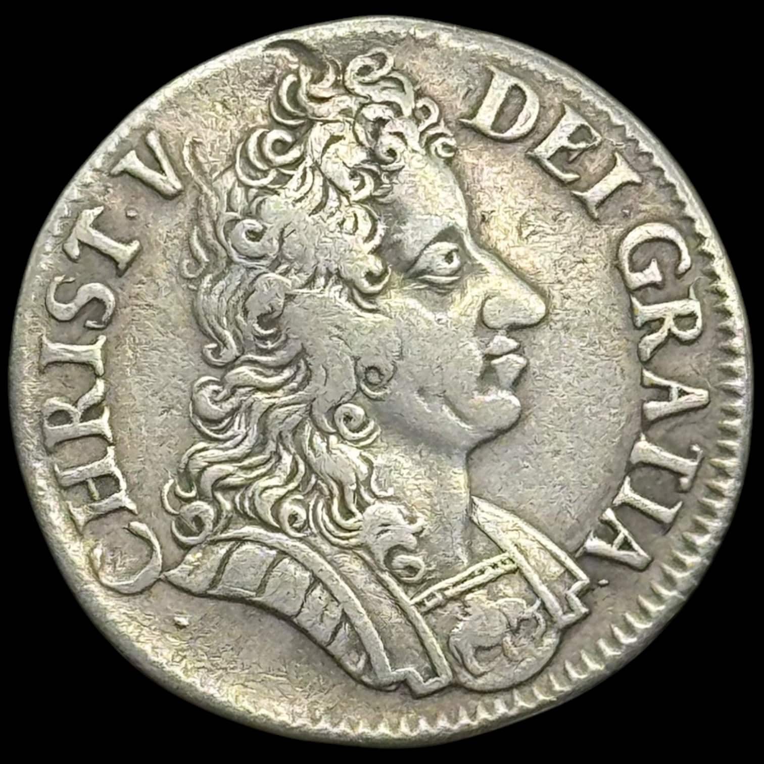 1693, 1 mark, Chr.V, Sieg 22.1, Hede 107A, Kva. 1+-1 - Image 2