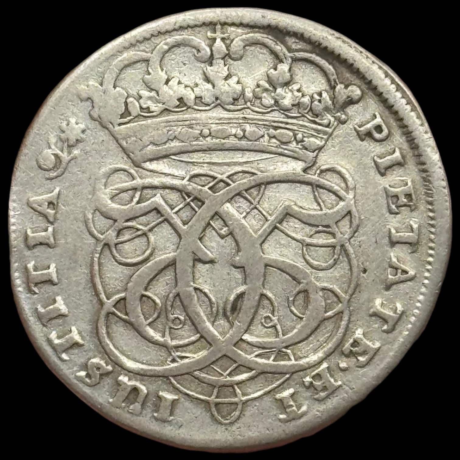 1686, 2 mark, Chr.V, Sieg 29, Hede 83, Kva. 1+-1 - Image 2