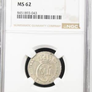 Dansk Vestindien, 12 skilling 1767, Chr.VII, Sieg 9.5, Hede 8, KM 12, Kva. 0-01, Graderet MS 62 af NGC