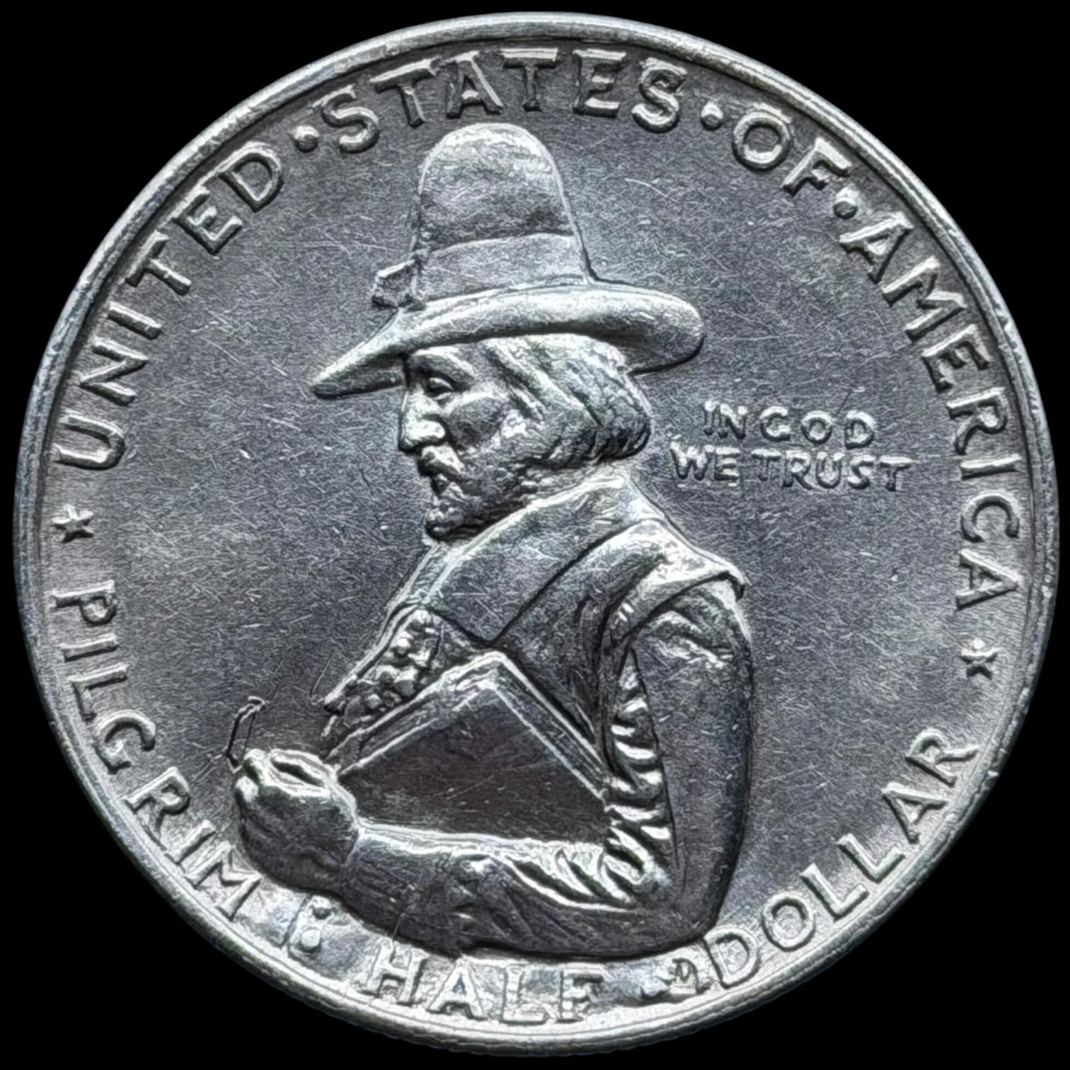 USA, 1/2 dollar 1920 Pilgrim Tercentenary, KM 147, Kva. 0-01