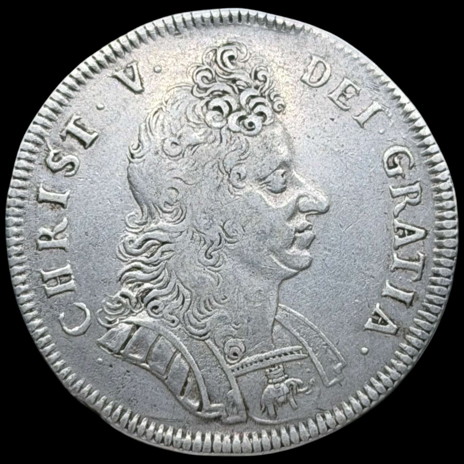 1693. 1 krone, Chr.V, Sieg 51.1, Hede 99A, Kva. 1+-1 - Image 2