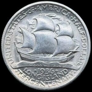 USA, 1/2 dollar 1936, Long Island, KM 182, Kva. 01