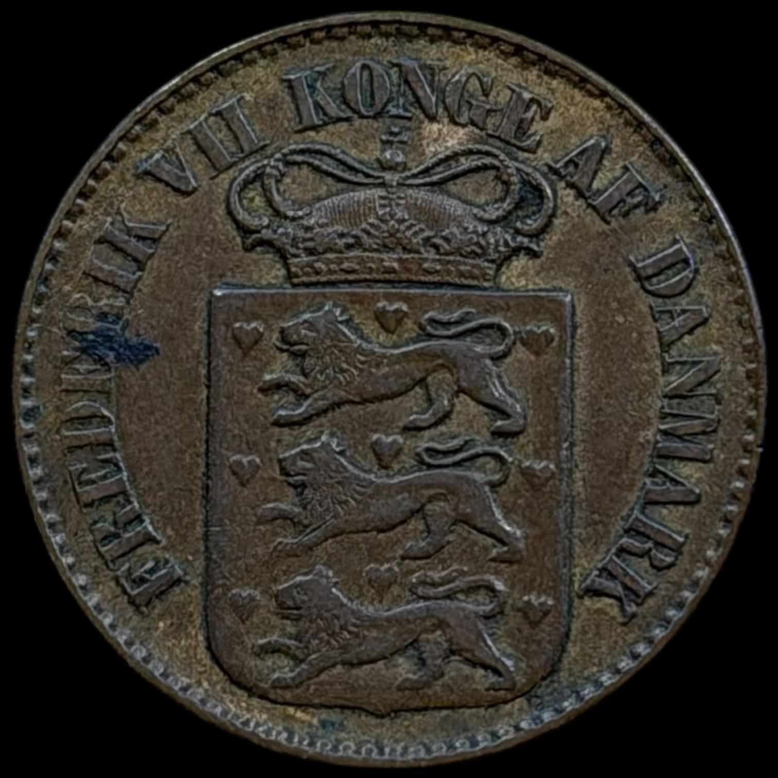 Dansk Vestindien, 1 cent 1860, Fre.VII, Sieg 15, Hede 23, KM 63, Kva. 1+ - Image 2