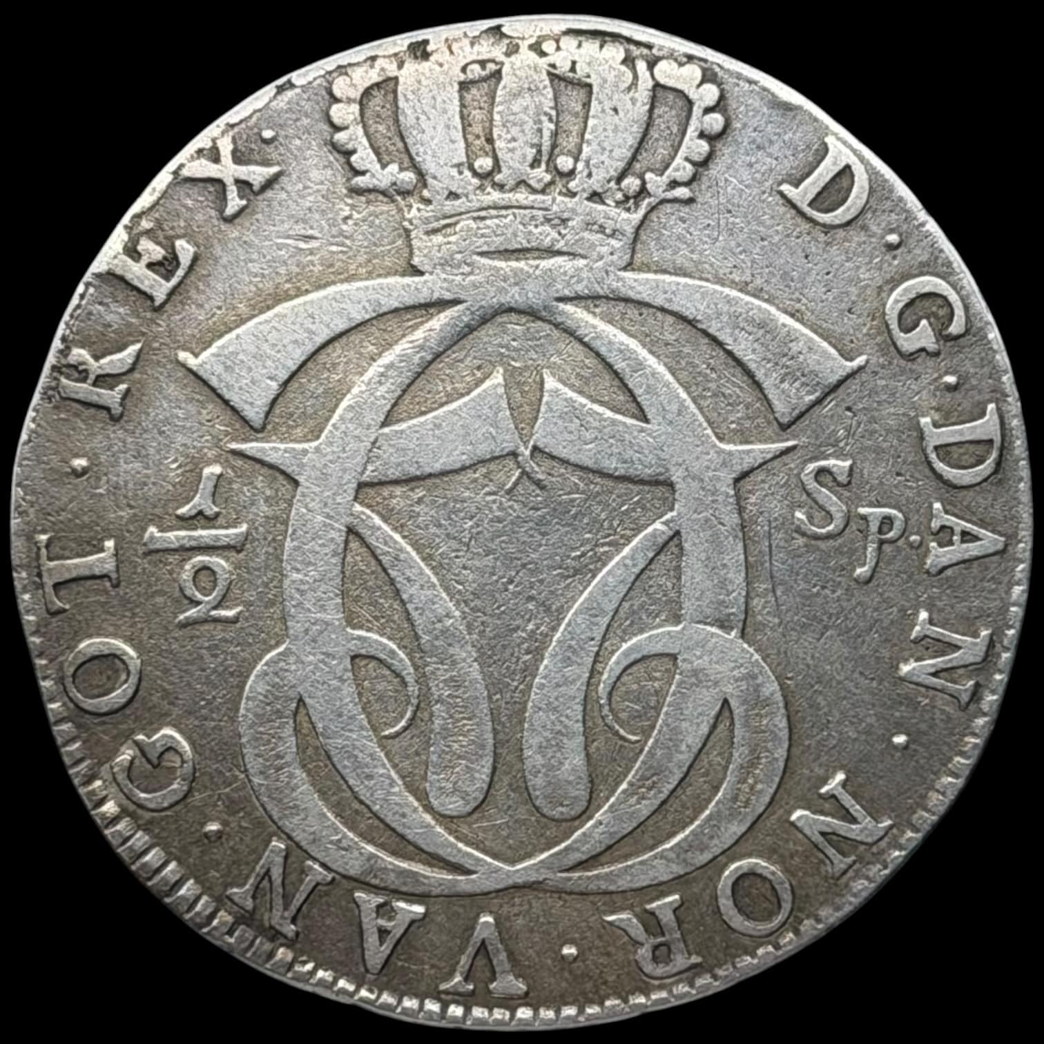 1769 HSK, 1/2 speciedaler, Rethwisch, Chr.VII, Sieg 33, Hede 9A, Kva. 1+-1 - Image 2