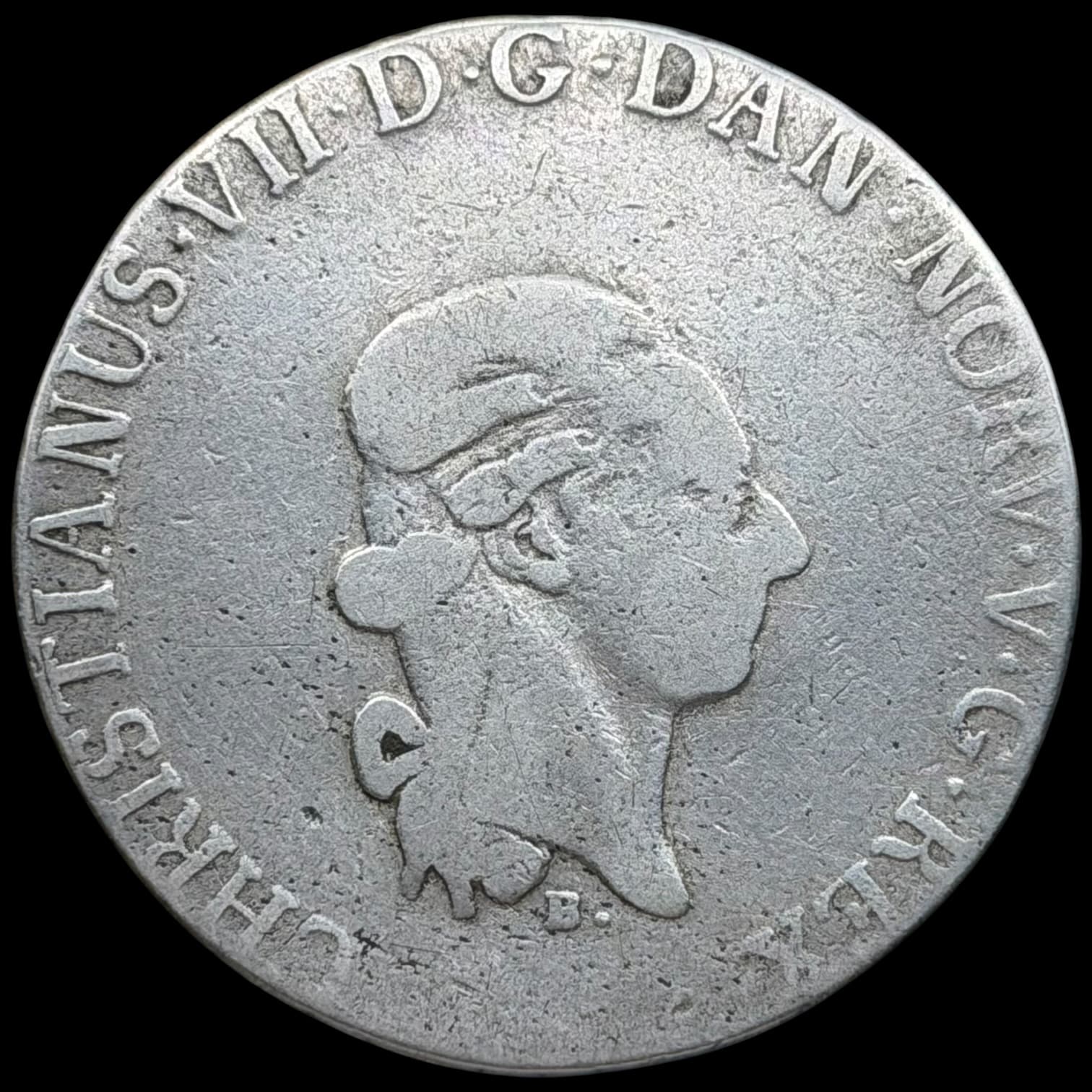 1797 MF, 2/3 speciedaler, Slesvig-Holsten, Chr.VII, Sieg 44, Hede 40, Kva. 1 - Image 2