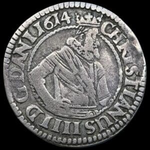 1614, 1 mark, Chr.IV, Sieg 68.1, Hede 99A, Kva. 1+-1