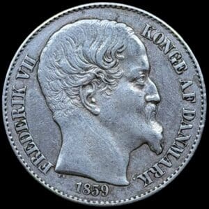 Dansk Vestindien, 20 cent 1859, Fre.VII, Sieg 19, Hede 19, KM 67, Kva. 1+