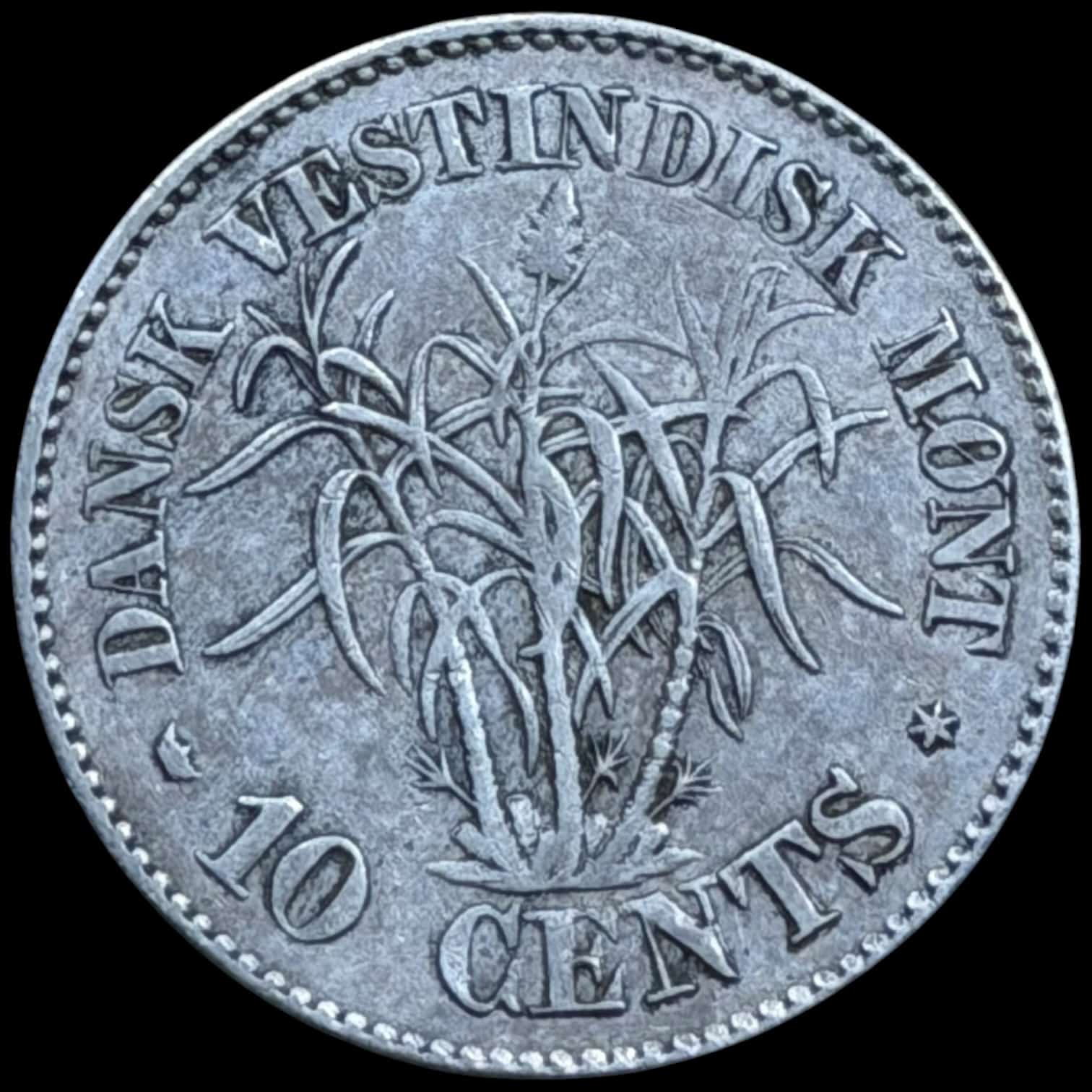 Dansk Vestindien, 10 cent 1862, Fre.VII, Sieg 18, Hede 20, KM 66, Kva. 1+ - Image 2