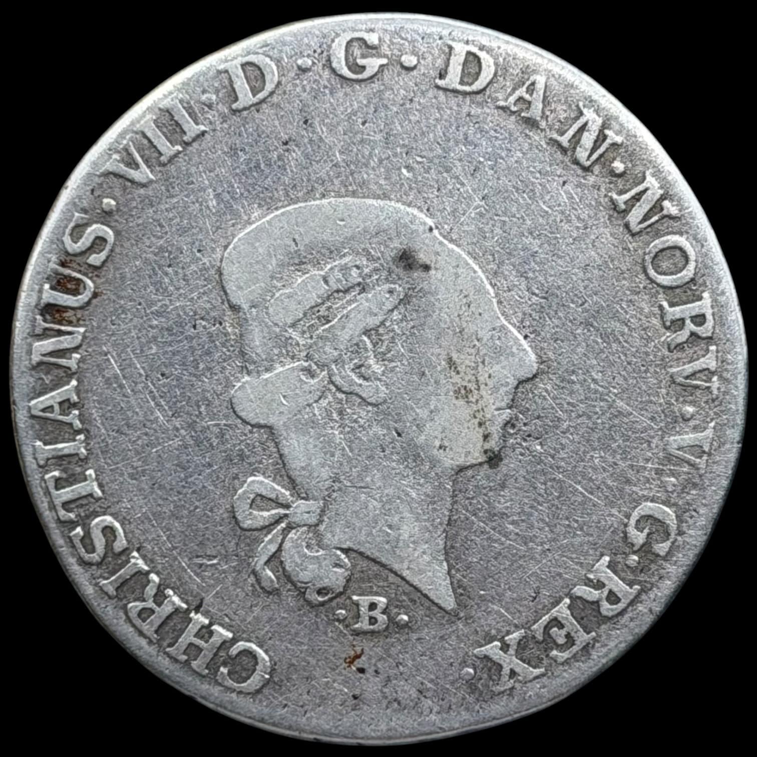1797 MF, 1/3 speciedaler, Slesvig-Holsten, Chr.VII, Sieg 43.1, Hede 41A, Kva. 1+-1 - Image 2