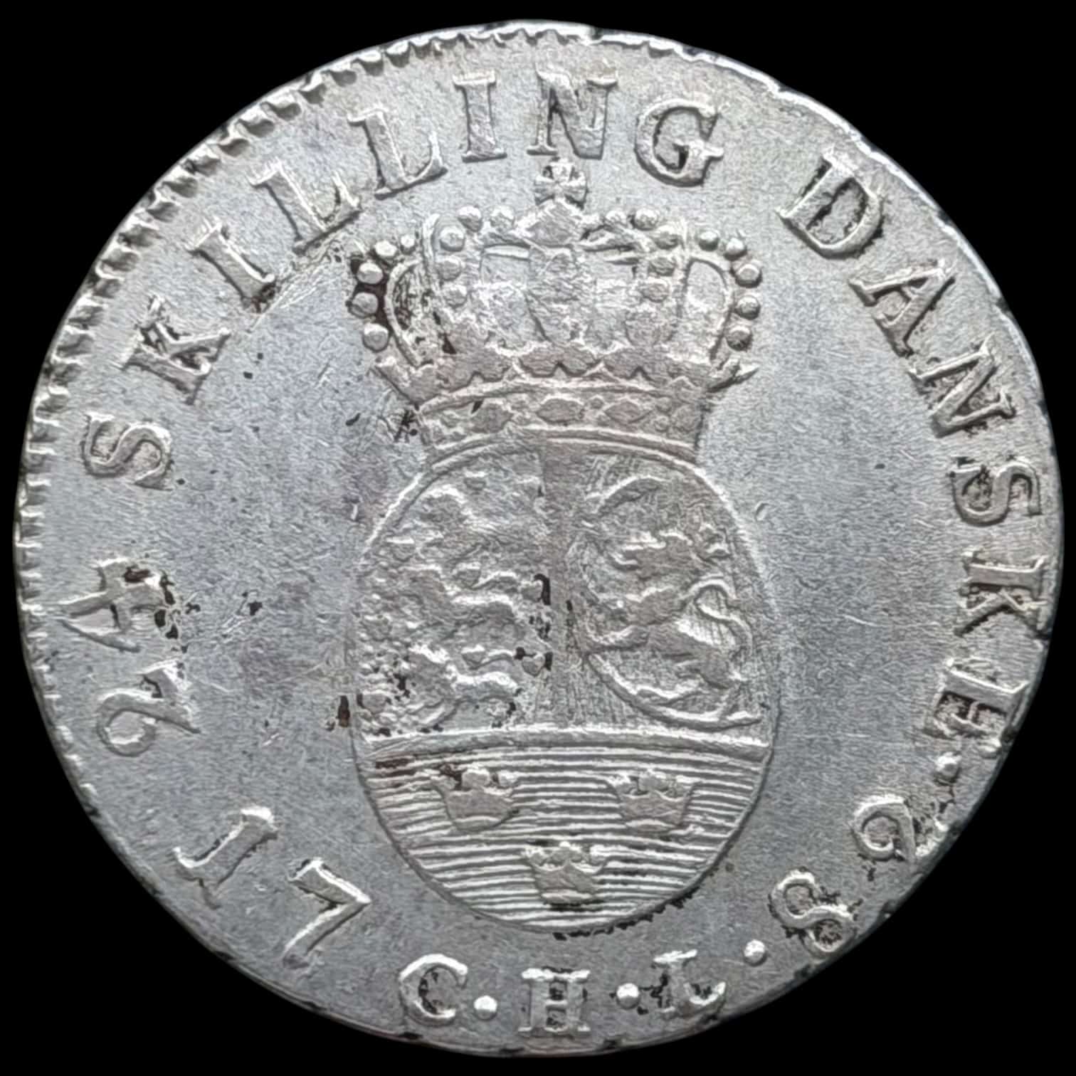 1782 CHL, 24 skilling, Chr.VII, Sieg 12.1, Hede 28A, Kva. 01-1+