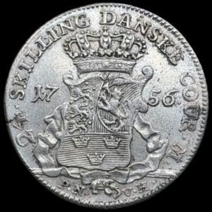 1756 PNVH, 24 skilling, Fre.V, Sieg 7.1, Hede 35A, Kva. 01 ex. BR 835/167 2012
