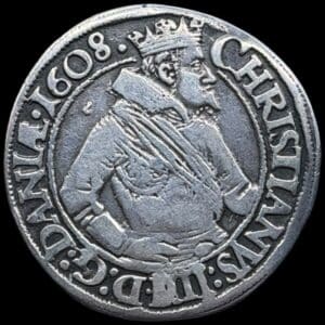 1608, 1 mark, Chr.IV, Sieg 66.2, Hede 95A, Kva. 1+-1 renset