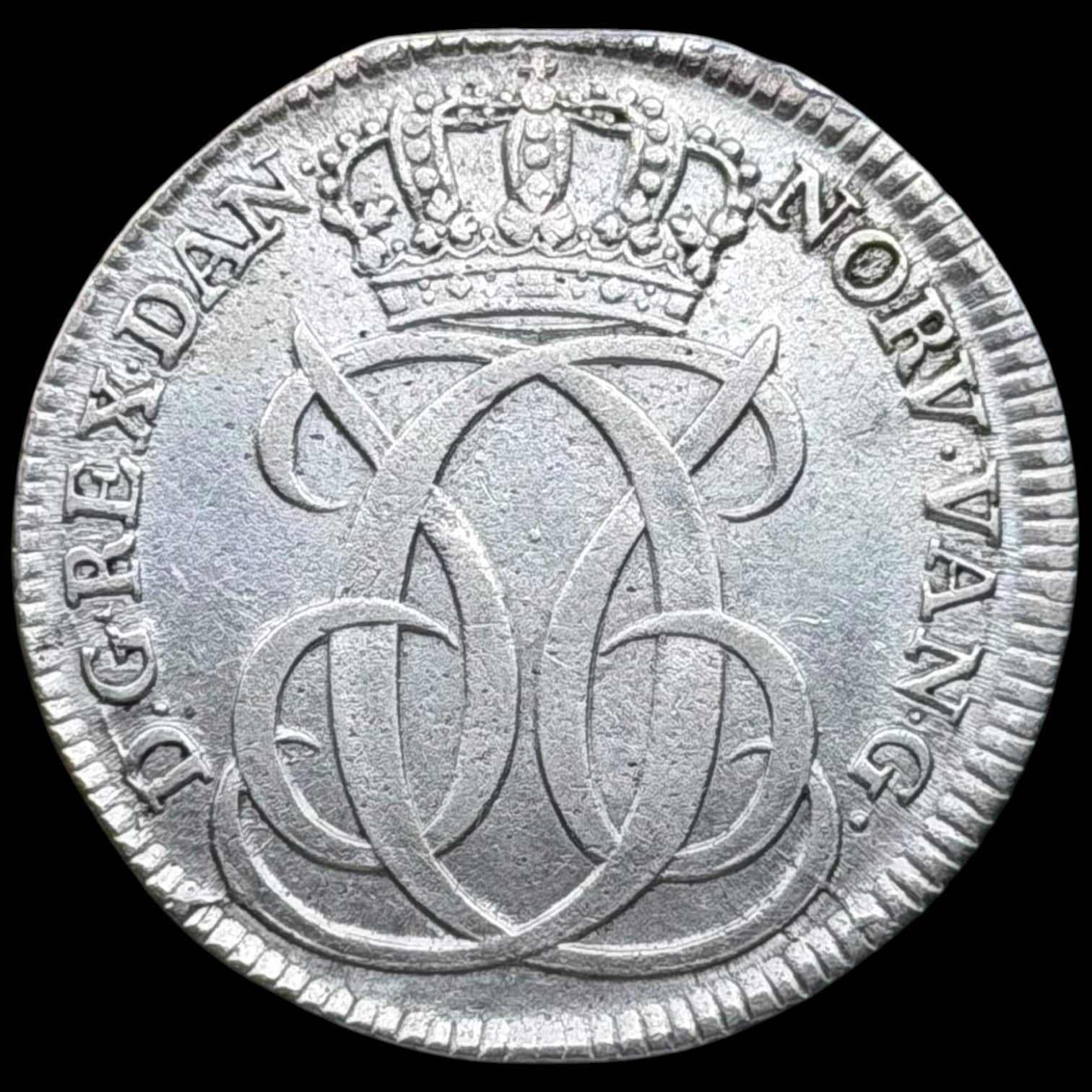 1743 CW, 24 skilling, Chr.VI, Sieg 4.2, Hede 7B, Kva. 01-1+ - Image 2