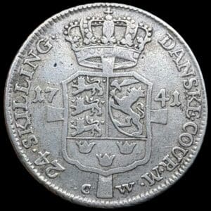1741 CW, 24 skilling, Chr.VI, Sieg 4.2, Hede 7B, Kva. 1+-1
