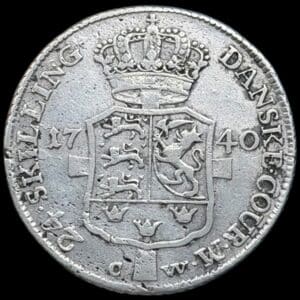 1740 CW, 24 skilling, Chr.VI, Sieg 4.2, Hede 7B, Kva. 1+