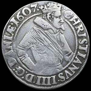 1607, 1 mark, Chr.IV, Sieg 66.2, Hede 95A, Kva. 1+-1