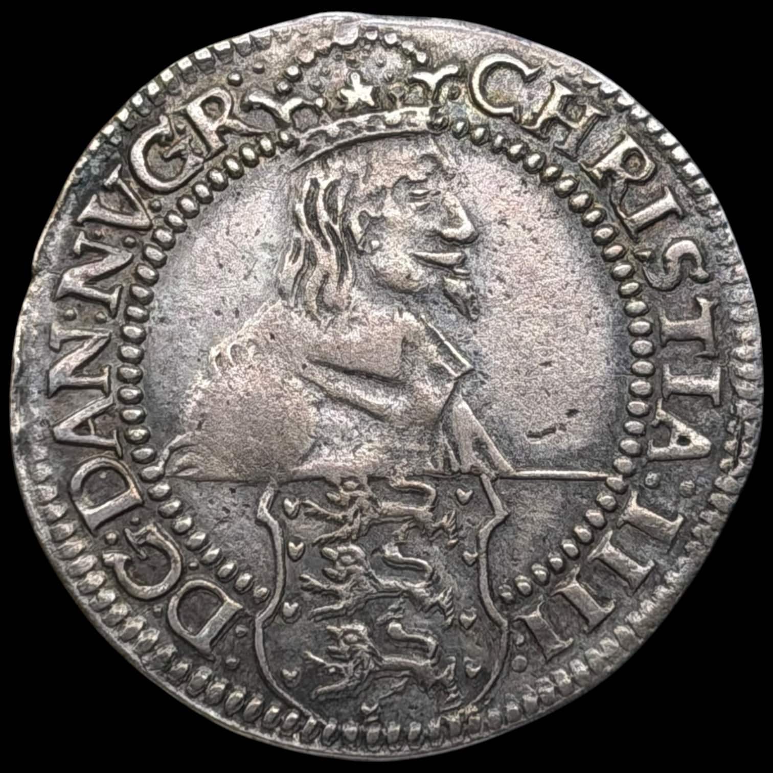 1642, 8 skilling lybsk, Glückstadt, Chr.IV, Sieg 175.1, Hede 175A, Kva. 1+-01 Sjælden - Image 2