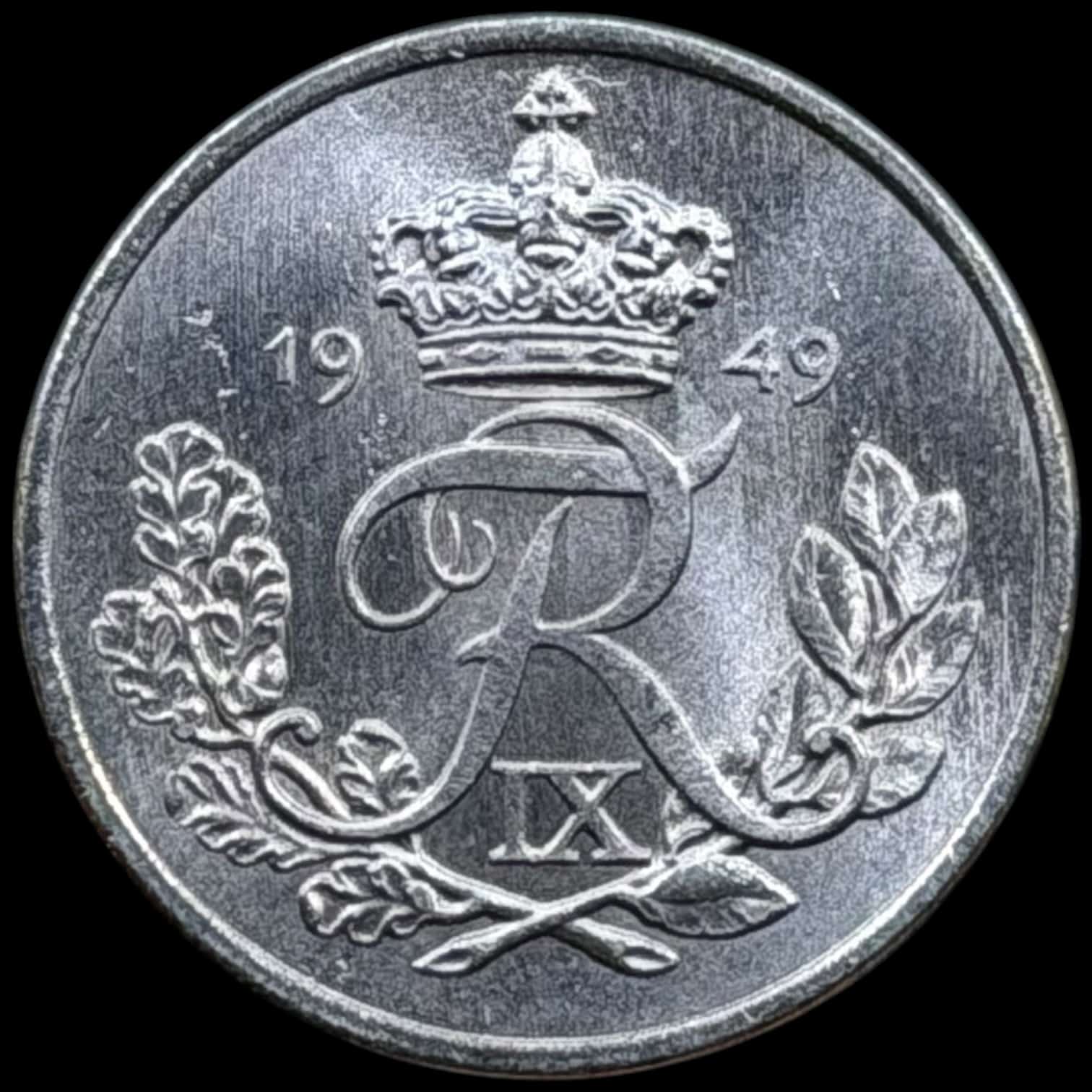 1949, 10 øre, Fre.IX, Sieg 13.1, Hede 10A, Kva. 0-S