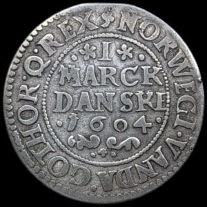 1604, 1 mark, Chr.IV, Sieg 64.2, Hede 77B, Kva. 1+-1