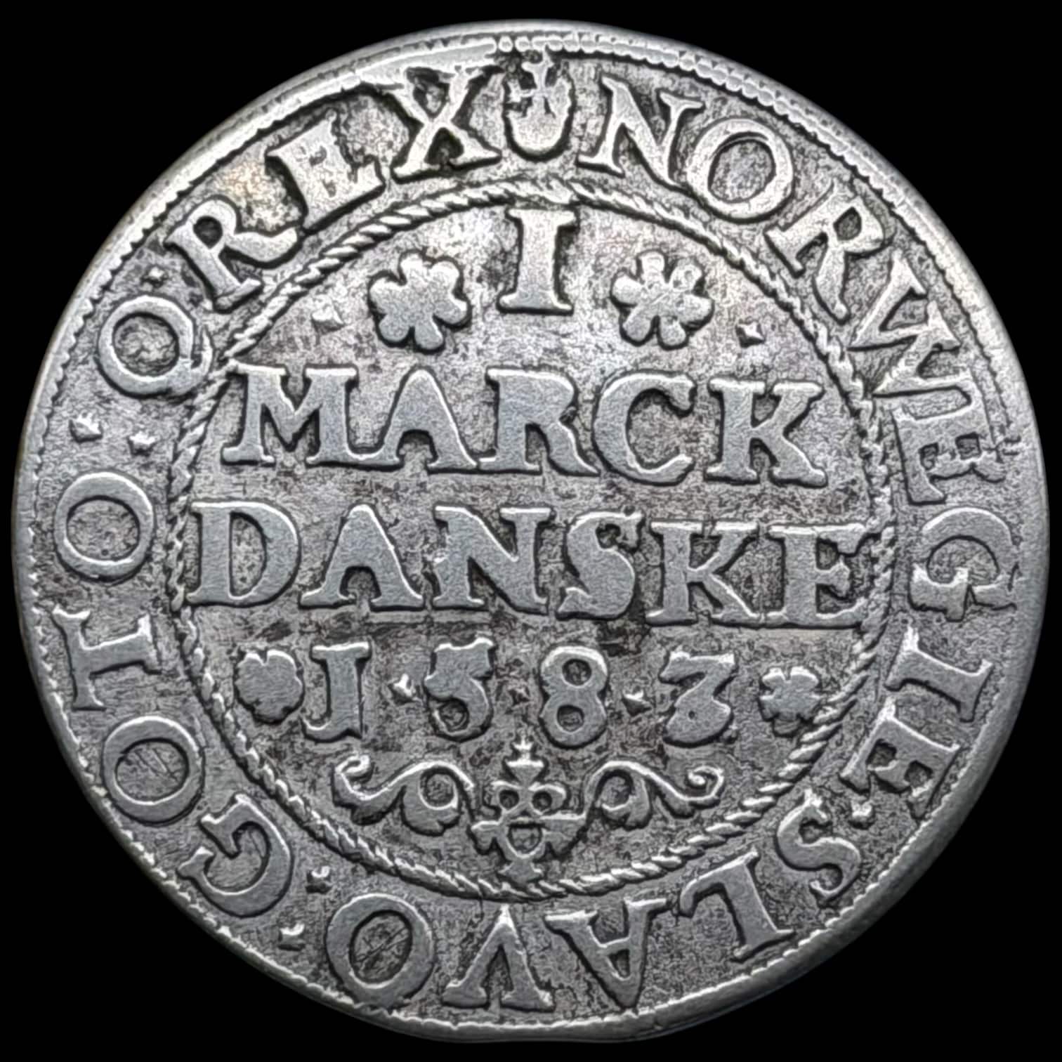 1583, 1 mark, Fre.II, Sieg 19, Hede 25, Kva. 1+-1