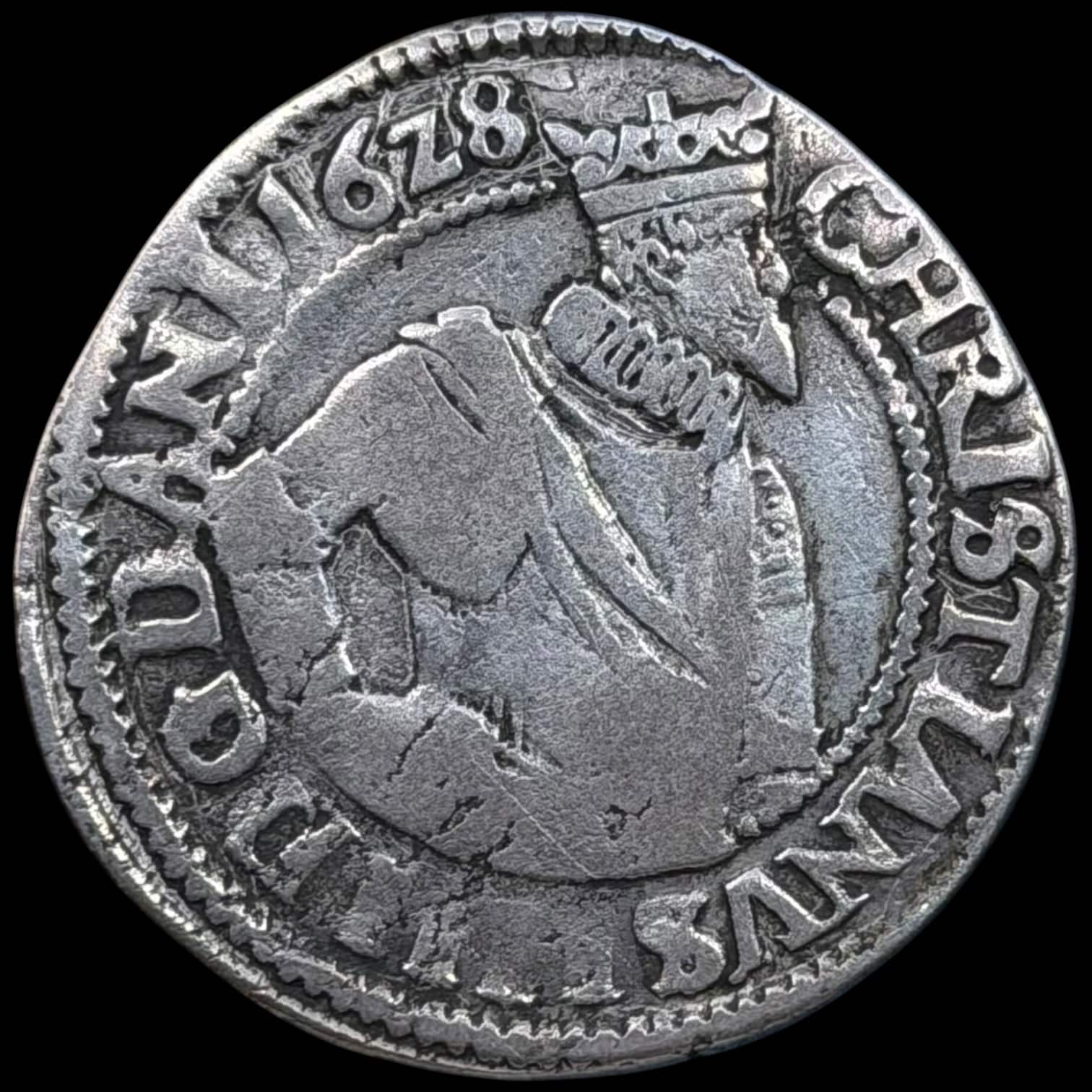 1628, 1 mark, Glückstadt, Chr.IV, Sieg 176, Hede 173, Kva. 1 ex. BR 2041/5043 2020