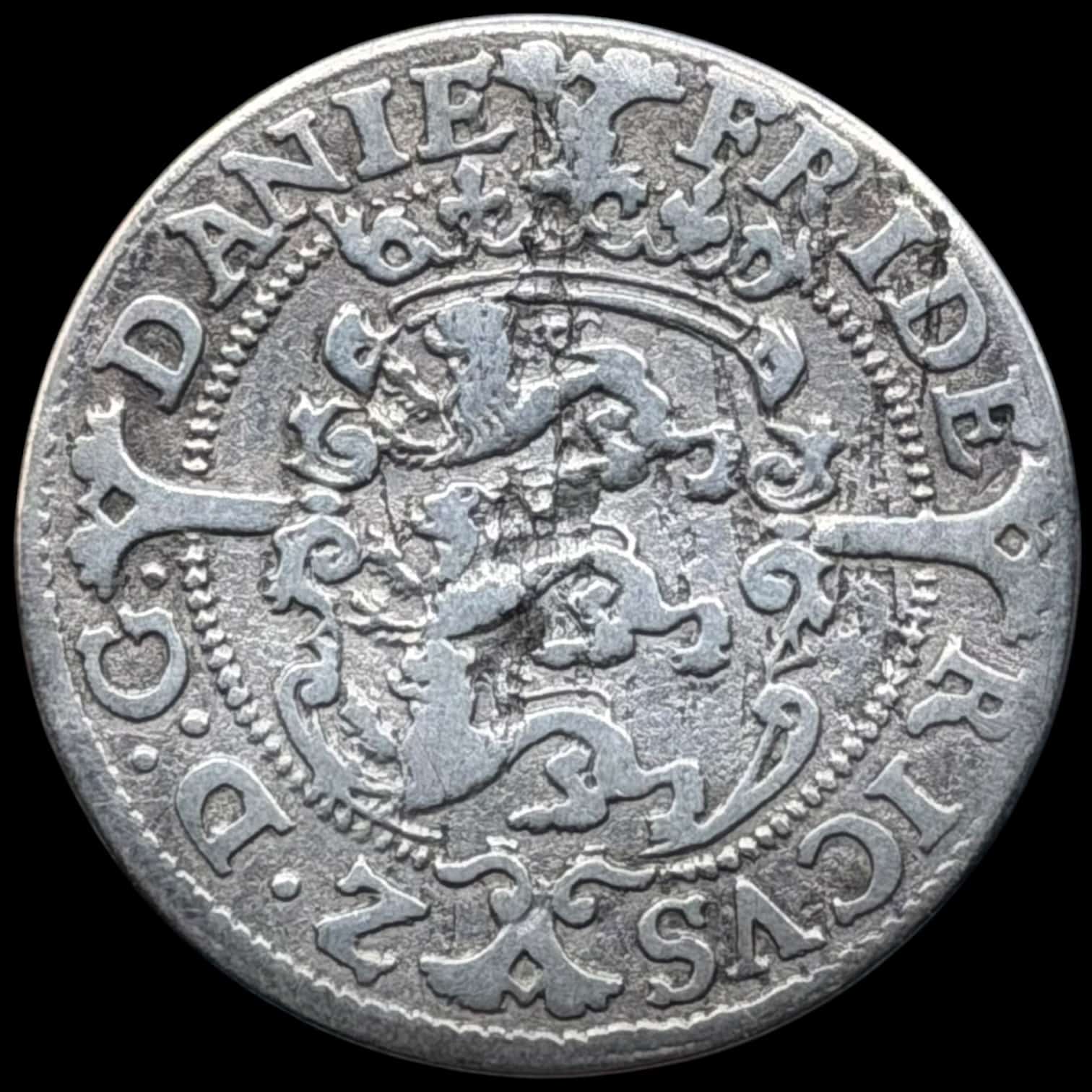 1584, 8 skilling, Fre.II, Sieg 14, Hede 26, Kva. 1-1+ - Image 2