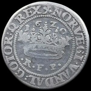 1620, 1/2 krone, Chr.IV, Sieg 79.3, Hede 107A, Kva. 1-1-