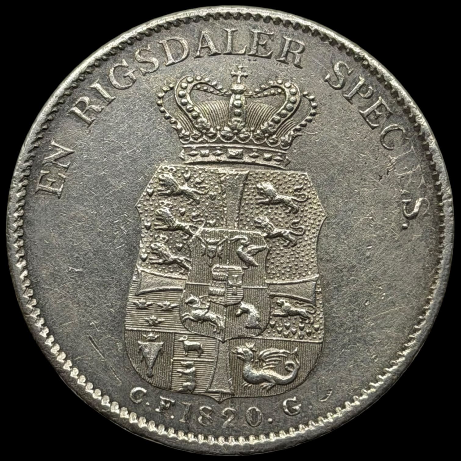 1820 CFG, speciedaler, Fre.VI, Sieg 30.1, Hede 26A, Kva. 01-1+