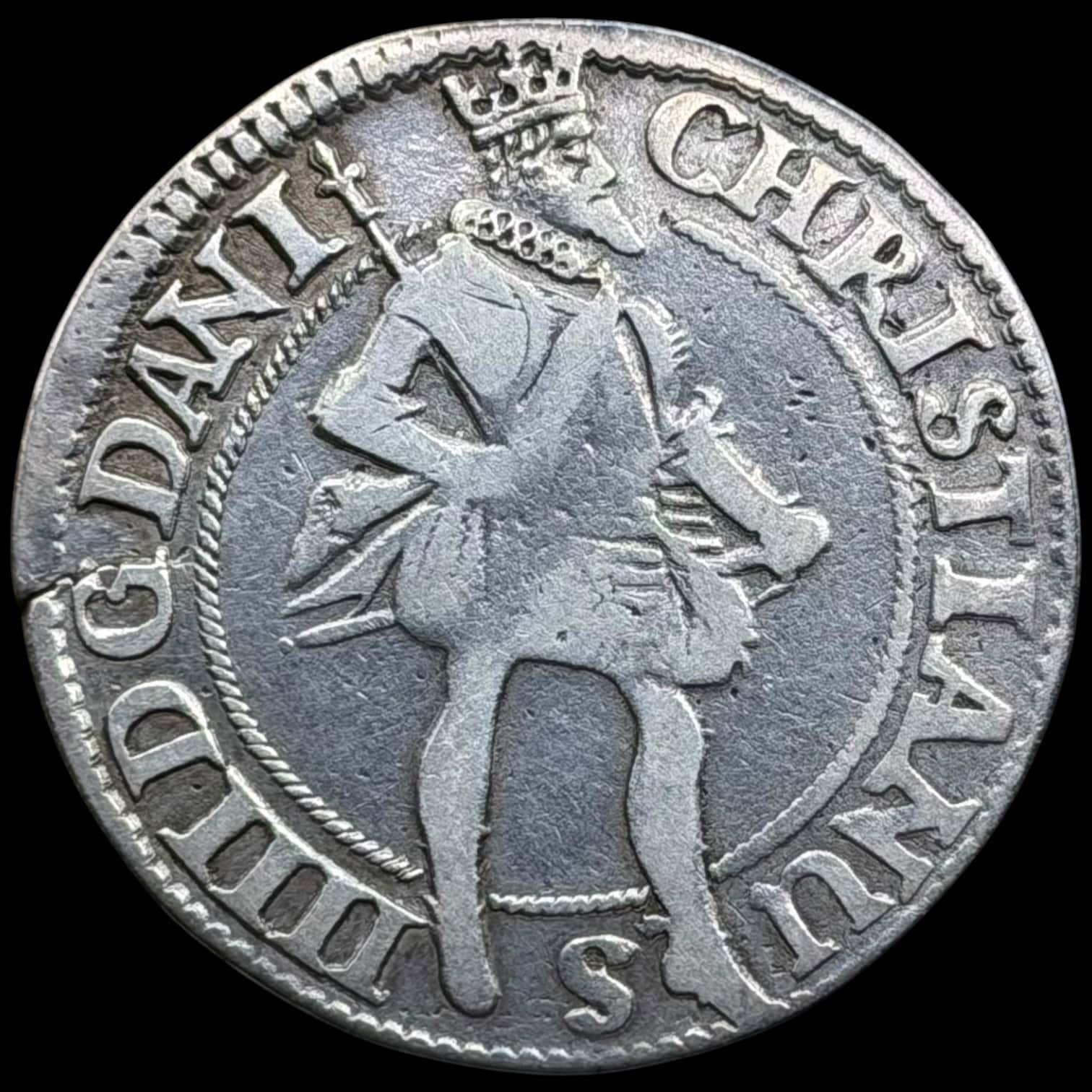 1619, 1/2 krone, Chr.IV, Sieg 79.3, Hede 107A, Kva. 1-1+ - Image 2