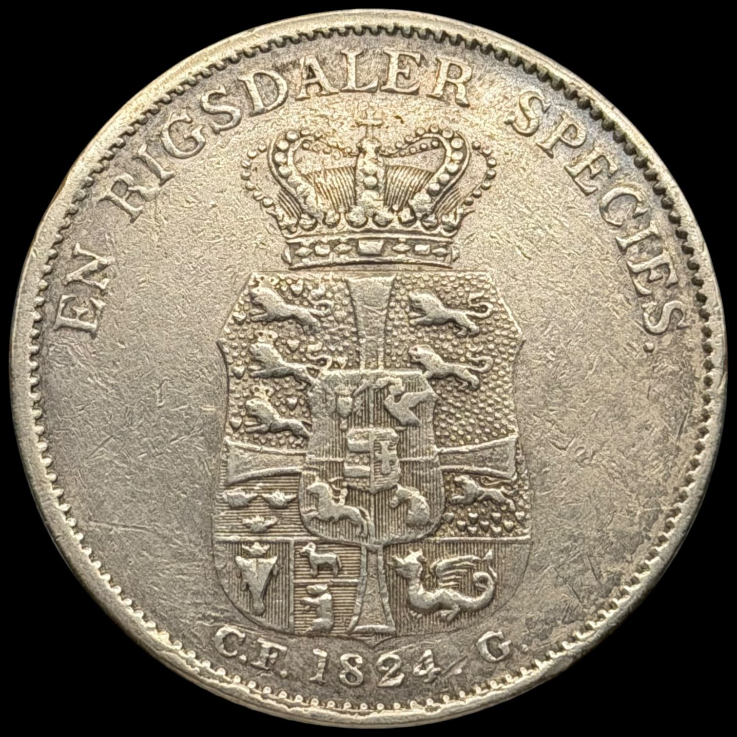 1824 CFG, speciedaler, Fre.VI, Sieg 30.1, Hede 26A, Kva. 1+