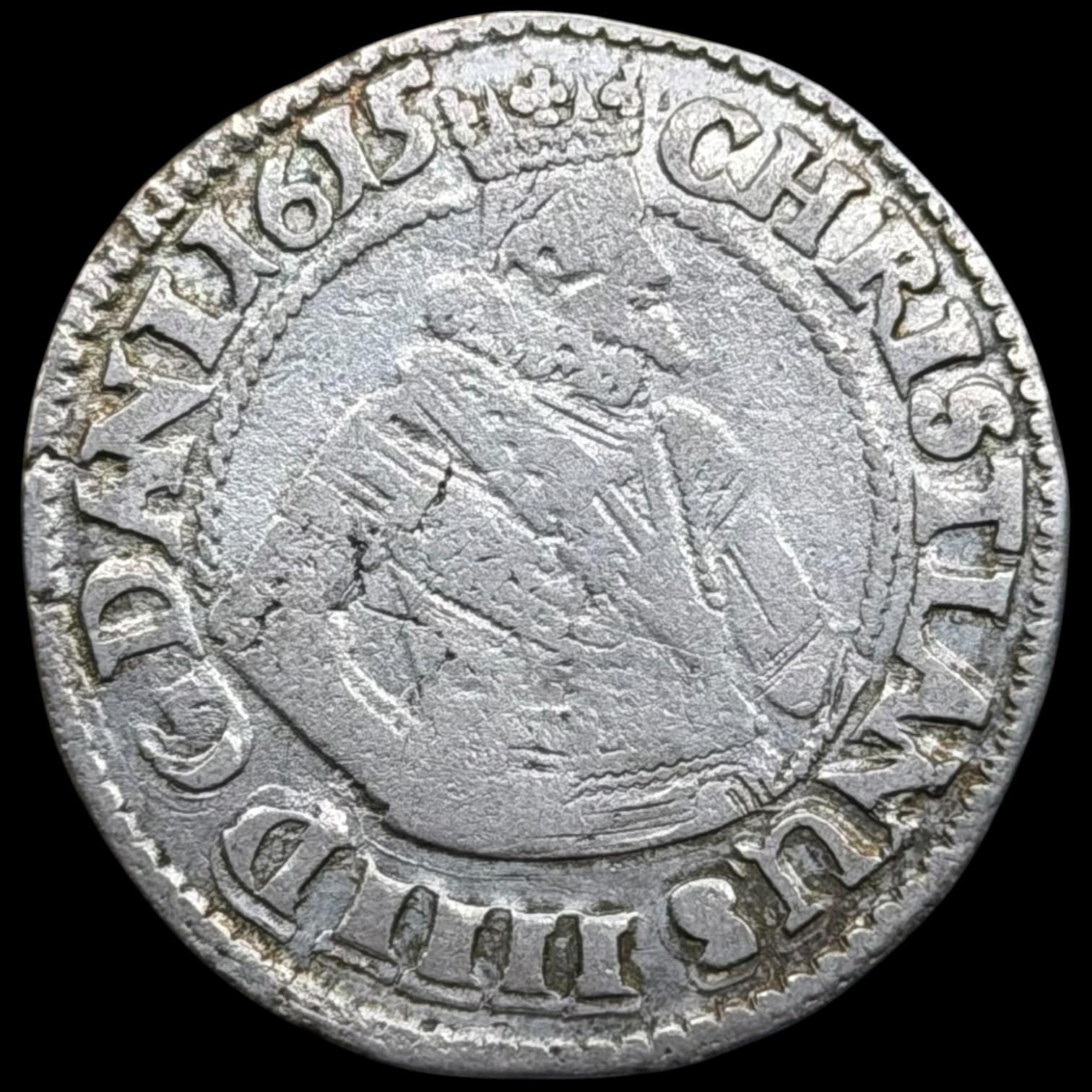 1615, 1 mark, Chr.IV, Sieg 68.3, Hede 99C, Kva. 1