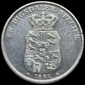 1827 FF, speciedaler, Fre.VI, Sieg 30.4, Hede 26D, Kva. 1-1+ bedre årstal