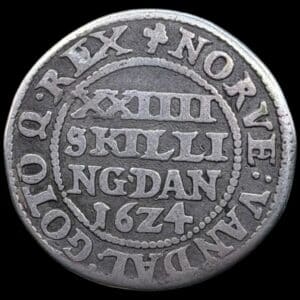 1624, 24 skilling, Chr.IV, Sieg 74, Hede 130, Kva. 1, Ex. BR 1551/5095 2015.