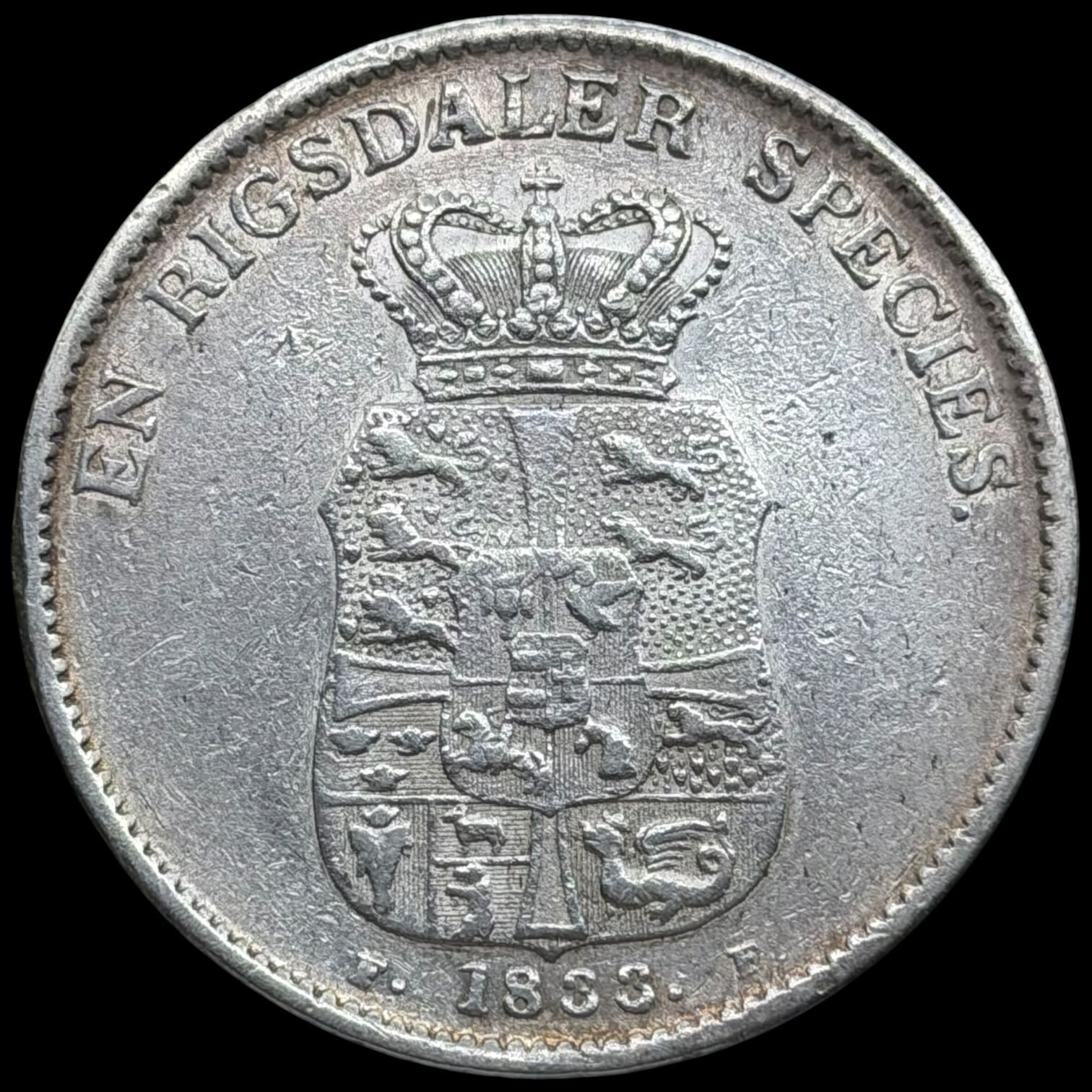 1833 FF, speciedaler, Fre.VI, Sieg 30.4, Hede 26D, Kva. 1+