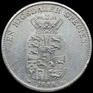 1838 WS, speciedaler, Fre.VI, Sieg 30.3, Hede 26C, Kva. 1+ renset