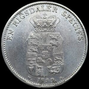 1839 WS, speciedaler, Fre.VI, Sieg 30.3, Hede 26C, Kva. 1+